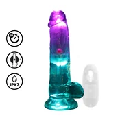RealRock Vibrating LED Transparent Intimate Device 15 cm with Suction Base REA203TRA