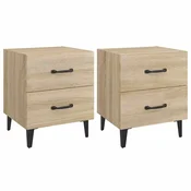 Vidaxl Nočna omarica 2 kosa sonoma hrast 40x35x47,5 cm