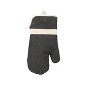 Oven glove, made of cotton, 18 x 33 cm, Jennie, Taupe - Tiseco