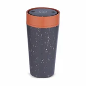 Reciklirani termo lonček Circular 340 ml, Grey and Sundown Orange