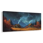 Slika božične koče v gorah - 60x30