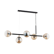 Luster na sajli DANSA 5xE14/40W/230V mesing/crna