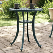 shumee Vrtna miza zelena O48x53 cm liti aluminij