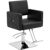 Salonski stol Carlisle z naslonom za noge - višina sedeža 45 - 55 cm - 150 kg - črn