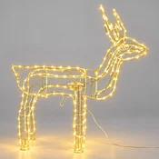 Ekolight Svetleči jelen z gibljivo glavo, 180 LED, 3000 K, IP44, 90 cm
