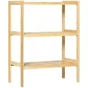 Homestar Kopalniška polica 3-nadstropna 62x33x80 cm naravna