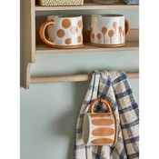 Komplet skodelic Bloomingville Linora 450 ml 3-pack oranžna barva