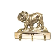 shumee Angleški buldog, obešalnik za ključe Bulldog s psom, medeninasto držalo za pasje dodatke, elegantna dekoracija hodnika znamke Art-Dog