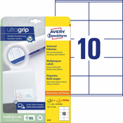 Avery Zweckform univerzalne etikete 6137, 105 x 57 mm, Ultragrip, 250 + 50 brezplačnih etiket/zavitek, A4, za tiskanje