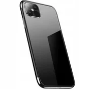 HURTEL Gel ovitek za Xiaomi Mi 11, prozoren, z kovinskim okvirjem, črne barve