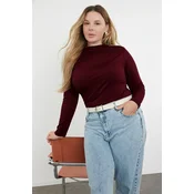 Trendyol Curve Ženska bluza Tbbaw25Af00014, Bordo