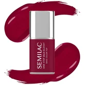 Semilac One Step Glossy 3v1 S570 hibridni lak za nohte temno malinov 7 ml