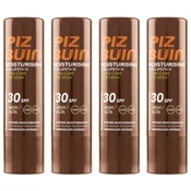 Piz Buin vlažilni zaščitni balzam za ustnice SPF30 x4kos
