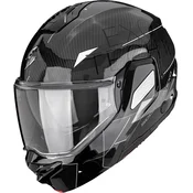 Scorpion EXO-TECH II Carbon Viator preklopna motociklisticka kaciga crno-srebrna