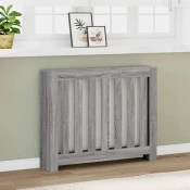 vidaXL Pokrov za radiator siv sonoma 104x20x82 cm inženirski les