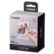 Papir + črnilo za Canon XC-60L, XC-60L, foto papir, samolepilni, 6756C001, bel, 60 kosov, sublimacija barvila, SELPHY Square QX2