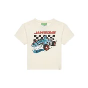 Otroška bombažna kratka majica United Colors of Benetton bež barva, 3I1XG10I3