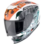 The4elements Scorpion EXO-JNR AIR The4elements motociklisticka kaciga bijela-plava-narancasta