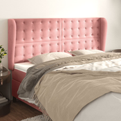 vidaXL vidaXL Vzglavje z ušesi roza 183x23x118/128 cm žamet, (20954142)