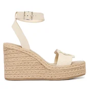 Espadrile Calvin Klein Wedge Espad 70 Embl Lth HW0HW02897 Bež