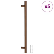Greatstore Ročaji za omarico 5 kosov bronasti 224 mm nerjaveče jeklo