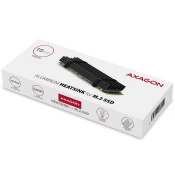 AXAGON CLR-M2L10, aluminijasto pasivno hladilno ohišje za SSD M.2 2280, višina 10 mm