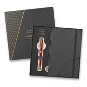 Parker Sonnet Red GT darilna škatla - komplet krogličnega peresa in zvezka