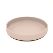 PETITE&MARS Silikonski krožnik z vakuumom 6m+ Take&Match, peščeno rjava