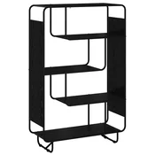 vidaXL Visoka komoda Črni hrast 93.5 x 37.5 x 144 cm Obdelan les