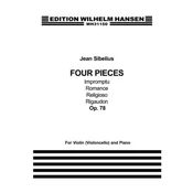SIBELIUS:FOUR PIECES OP.78 VIOLIN AND PIANO
