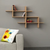 Hanah Home Polica 150x82x22cm Hrast