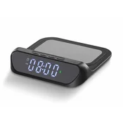 CellularLine stanica za punjenje s pametnim satom, 15 W, bežicno punjenje, budilica, USB-C, crna (WIRELESSCLOCK2K)