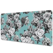 Decormat Namizna podloga Črno -bele vrtnice 120x60 cm