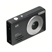 INF 4K 64MP Digitalni Fotoaparat z 18x Zoomom - Potovalna Kamera za Selfije Black, (5000235267)