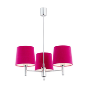Argon 1382 - Lestenec na drogu BOLZANO 3xE27/15W/230V roza/krom