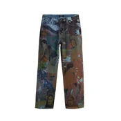 Desigual Kavbojke moder denim/svetlo modra/rjasto rjava/svetlo zelena