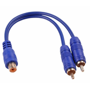 CABLETECH 2x RCA - 1RCA uticnica, 0,2m KPO2616