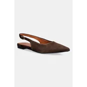 VAGABOND SHOEMAKERS Odprte balerinke HERMINE  čokolada