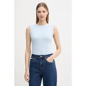 Calvin Klein Jeans Top LV047B265G Modra Slim Fit