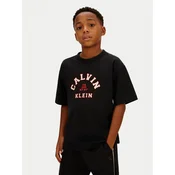 Calvin Klein Jeans Majica Varsity Graphic IB0IB02637 Črna Regular Fit