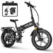 Vitilan Električno zložljivo kolo VITILAN i7 Pro 3.0 - 750W 48V 20Ah - 8-stopenjski menjalnik - črna, (21960381)