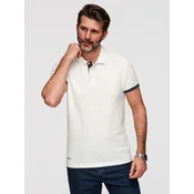Moška bombažna polo majica Ombre - bela