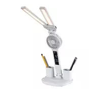 Rabalux 74030 - LED namizna svetilka s funkcijo zatemnitve in ventilatorjem NOVILO LED/7W/5V