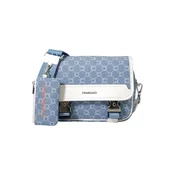 Chabrand Torba preko ramena Chabrand Sacoche Toile Enduite Cuir Bleu plava