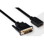 club3D club3D DVI/HDMI adapterski kabel DVI-D 24+1-polni vtič\, HDMI-A vtičnica 2.00 m črna CAC-1211 DVI kabel, (20430213)