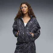 PUMA Sport Relaxed Animal Printed Full-Zip Jacket Women, Clothing, Inky Depths, S