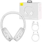 Baseus Encok Wireless headphone D02 Pro, white (6932172611699)