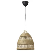 TORARED/HAVSDJUP Viseča svetilka, ročno delo šaš/črna, 36 cm
