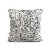 Prevleka za vzglavnik iz šenila Fern 43x43 cm - črna (2 kosa)