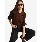 Bianco Lucci Pulover Pullover temno rjava